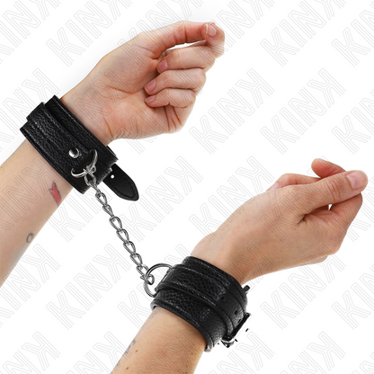 KINK - PÁSKY NA ZÁPĚSTÍ S HADIÍM VZOREM, ČERNÉ, NASTAVITELNÉ 20-28 CM X 5,4 CM