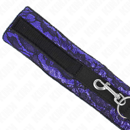 KINK - KRÁTKÝ SAMETOVÝ KRAJKOVÝ NÁHRDELNÍK S PÁSKEM 105 CM S NYLONOVÝM LEMEM 44 X 5,5 CM