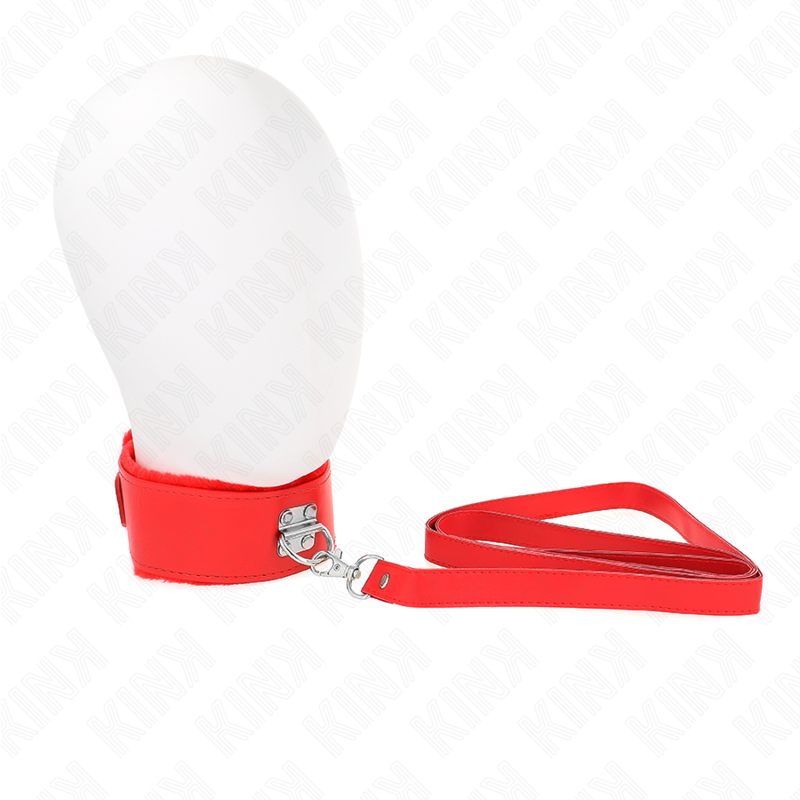 KINK - NÁHRDELNÍK S VODÍTKEM 116 CM SE STŘÍBRNÝMI CVIČKY MODEL 4 ČERVENÝ NASTAVITELNÝ 40-48 CM X 6 CM
