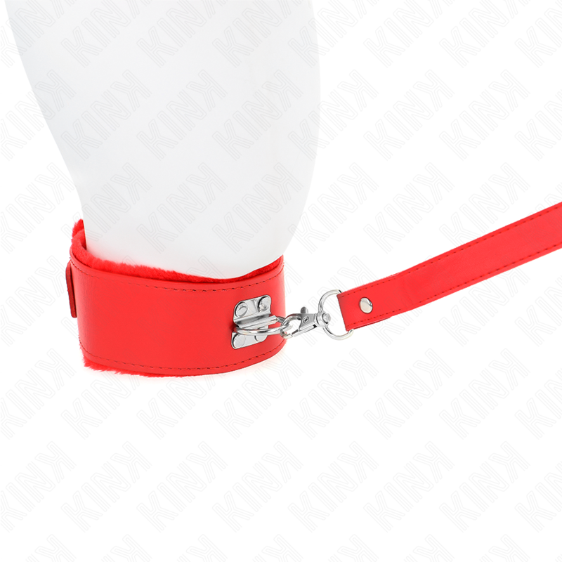 KINK - NÁHRDELNÍK S VODÍTKEM 116 CM SE STŘÍBRNÝMI CVIČKY MODEL 4 ČERVENÝ NASTAVITELNÝ 40-48 CM X 6 CM