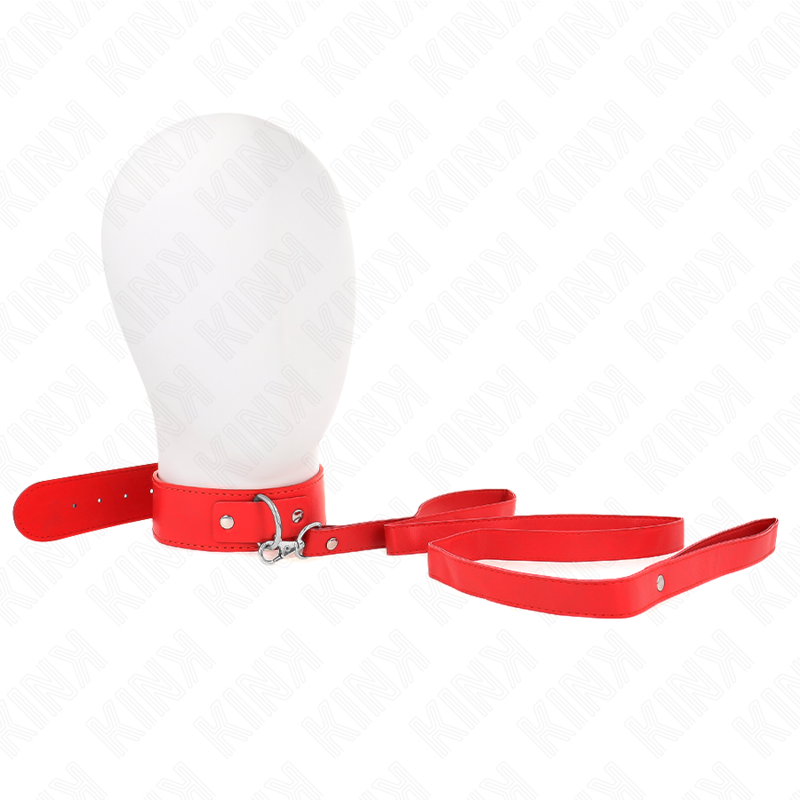 KINK - NÁHRDELNÍK S PÁSKEM 116 CM ČERVENÁ NASTAVITELNÝ ŘEMÍNEK 32-50 CM X 8 CM