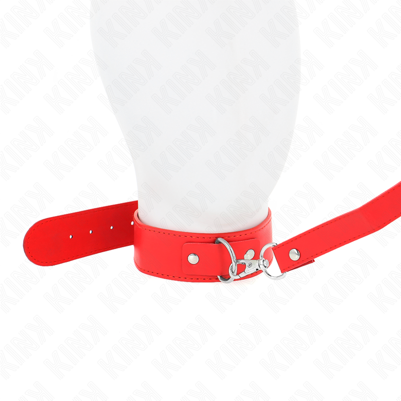 KINK - NÁHRDELNÍK S PÁSKEM 116 CM ČERVENÁ NASTAVITELNÝ ŘEMÍNEK 32-50 CM X 8 CM
