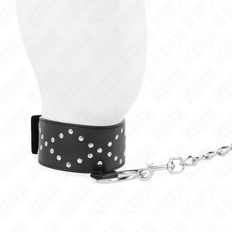 KINK - NÁHRDELNÍK 65 CM S VODÍTKEM SE STŘÍBRNÝMI CVIČKY MODEL 3 NASTAVITELNÝ 36-43 CM X 5 CM