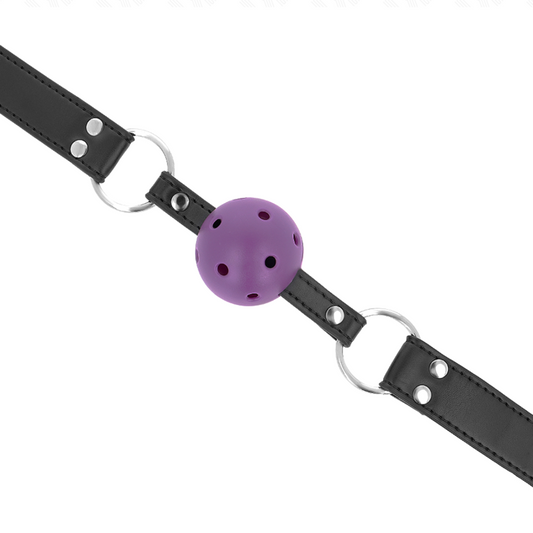 KINK - PRODYŠNÝ RUBÍK 4 CM S DVOJITÝM NÝTEM FIALOVÝ 62,5 x 2,5 CM NASTAVITELNÝ 42-58 CM