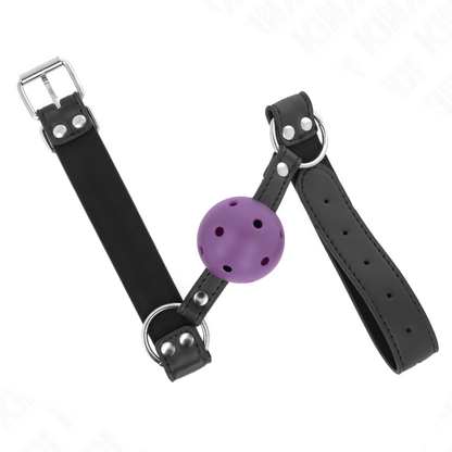 KINK - PRODYŠNÝ RUBÍK 4 CM S DVOJITÝM NÝTEM FIALOVÝ 62,5 x 2,5 CM NASTAVITELNÝ 42-58 CM