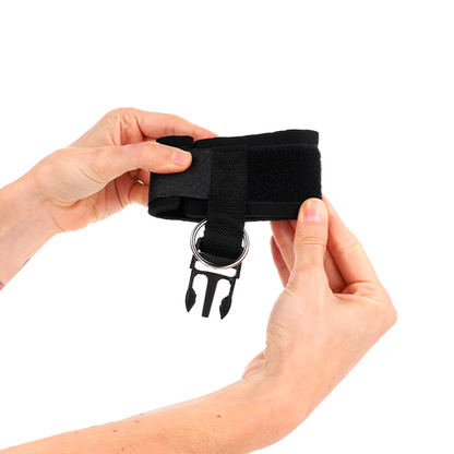 KINK - Neoprenové pásky na zápěstí se suchým zipem, černé, nastavitelné, 22-34 cm