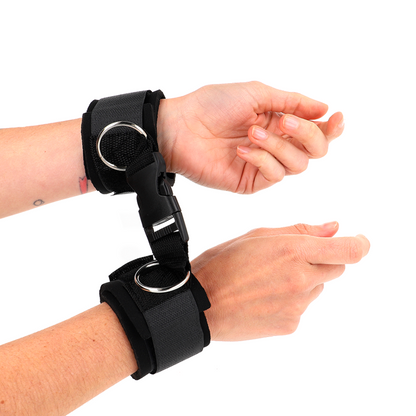 KINK - Neoprenové pásky na zápěstí se suchým zipem, černé, nastavitelné, 22-34 cm