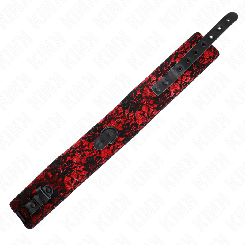 KINK - KRAJKOVÝ NÁHRDELNÍK S PÁSKEM S PRAVÝM KŮŽOVÝM PÁSKEM 105 CM / 44 X 5,5 CM