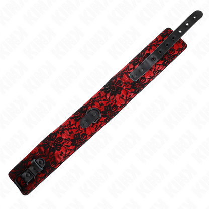 KINK - KRAJKOVÝ NÁHRDELNÍK S PÁSKEM S PRAVÝM KŮŽOVÝM PÁSKEM 105 CM / 44 X 5,5 CM