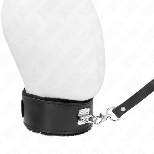 KINK - NÁHRDELNÍK S PÁSKEM 116 CM S ČERNÝM KOŽENÝM ŘEMÍNKEM, NASTAVITELNÝ 40-48 CM X 6 CM