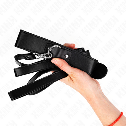 KINK - NÁHRDELNÍK S PÁSKEM 116 CM ČERNÝ NASTAVITELNÝ ŘEMÍNEK 32-50 CM X 8 CM