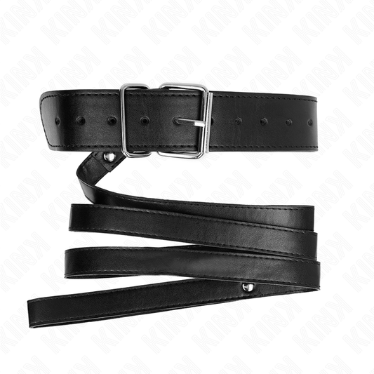 KINK - NÁHRDELNÍK S PÁSKEM 116 CM ČERNÝ NASTAVITELNÝ ŘEMÍNEK 32-50 CM X 8 CM