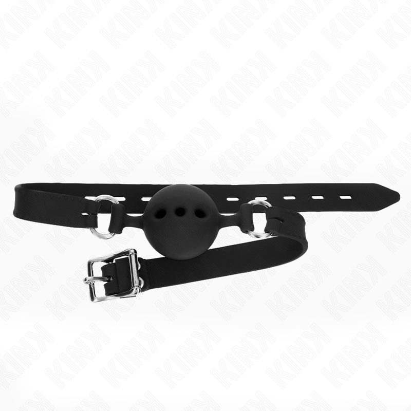 KINK - CELÝ SILIKONOVÝ RUBÍK 55 x 2 CM S 5 CM KOULEMI VELIKOST L ČERNÝ NASTAVITELNÝ 35-51 CM