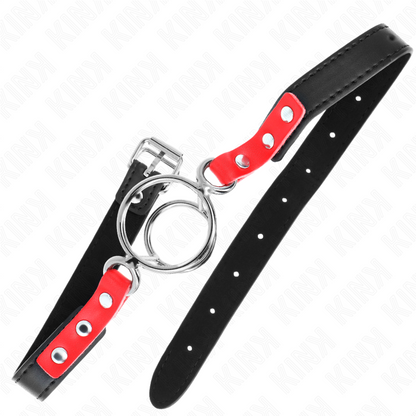KINK - ROUBÍK S VÍCE O-KROUŽKY 4 / 4,8 CM ČERVENÝ 38 X 56 CM