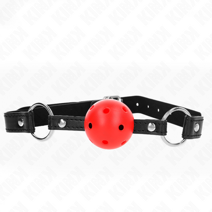 KINK - DUTÁ TVRDÁ ČERVENÁ KOULE 4,5 CM RUBÍK MODEL 1 63,5 X 2 CM