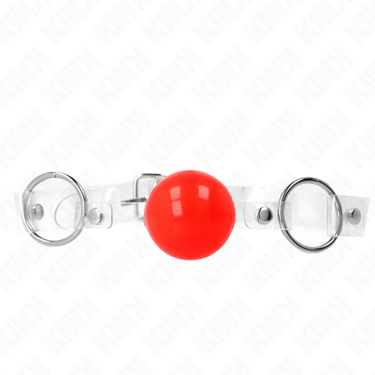 KINK - ČERVENÁ PRŮHLEDNÁ PVC KULIČKA 4 CM NASTAVITELNÁ
