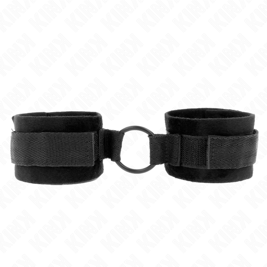 KINK - KOŽEŠINOVÉ POUTA PRO ZAČÁTEČNÍKY 25 CM S O-KROUŽKEM 4 CM ČERNÉ, NASTAVITELNÉ 15-25 CM