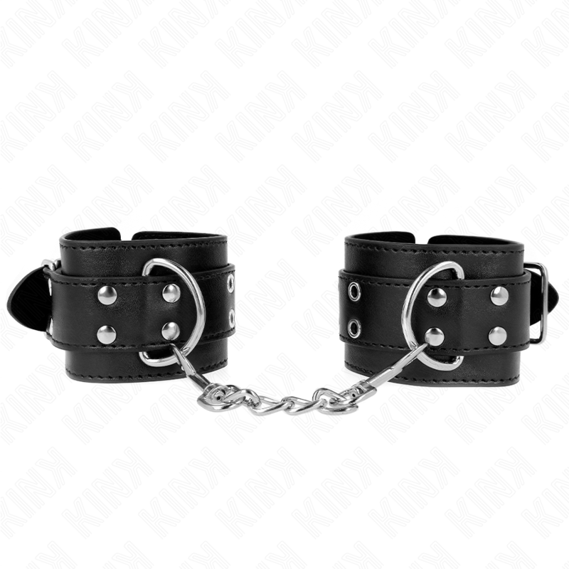 KINK - DVOJITÉ PŘEZKOVÉ ZÁPĚSTNÍ PÁSY, ČERNÉ, NASTAVITELNÉ 19-26 CM