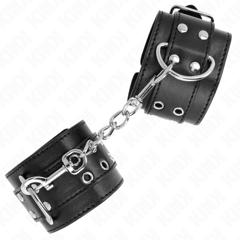KINK - DVOJITÉ PŘEZKOVÉ ZÁPĚSTNÍ PÁSY, ČERNÉ, NASTAVITELNÉ 19-26 CM