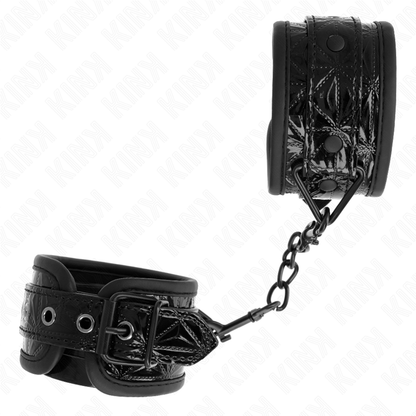 KINK - PÁSTY NA ZÁPĚSTÍ S DIAMANTOVÝM VZOREM, ČERNÉ, NASTAVITELNÉ, 17-26 CM X 5,5 CM