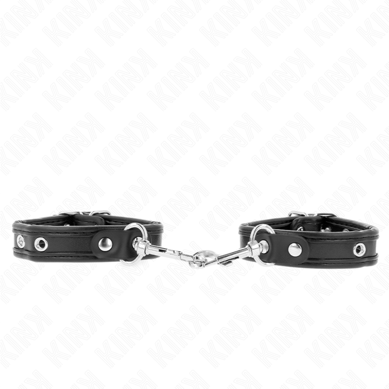KINK - MINI ČERNÉ NÁRAMKY S CVOKY, NASTAVITELNÉ 16-22 CM X 2 CM