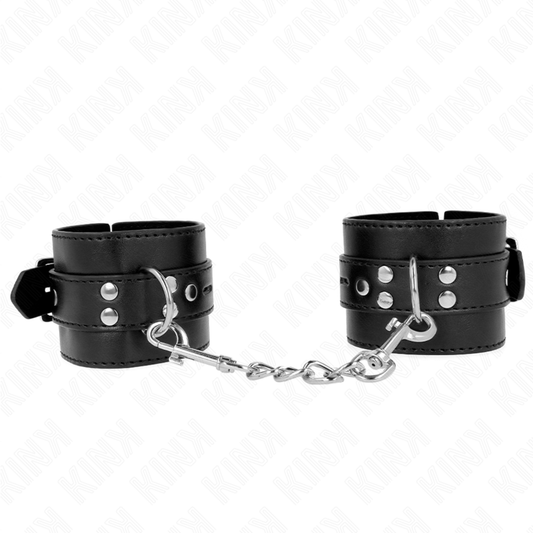 KINK - PÁSKY NA ZÁPĚSTÍ ČERNÉ S NASTAVITELNÝM ČERNÝM PÁSKEM 17-28 CM X 6 CM
