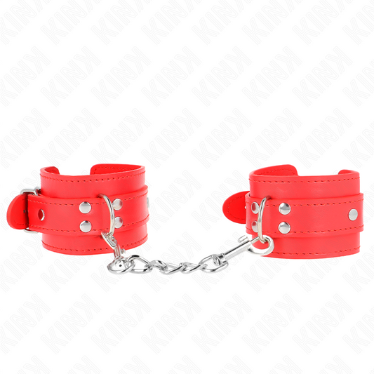 KINK - JEDNODUCHÉ ZÁPĚSTNÍ PÁSY ČERVENÉ NASTAVITELNÉ 20-23 CM X 5,5 CM