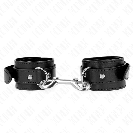 KINK - ZÁPĚSTNÍ PÁSY - JEDNODUCHÉ NÝTOVÉ, ČERNÉ, NASTAVITELNÉ 17-28 CM X 5 CM