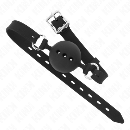 KINK - CELÝ SILIKONOVÝ RUBÍK 55 x 2 CM S KOULEMI 4,5 CM VELIKOST M ČERNÝ NASTAVITELNÝ 35-51 CM