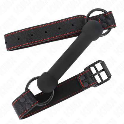 KINK - RUBÍK S KOSTÍ S KOŽENKOVÝM ŘEMÍNKEM, ČERNÝ, NASTAVITELNÝ 41-57 CM