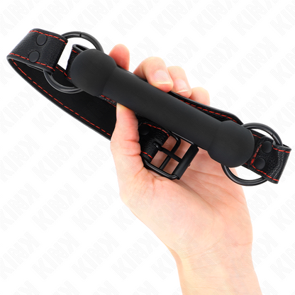 KINK - RUBÍK S KOSTÍ S KOŽENKOVÝM ŘEMÍNKEM, ČERNÝ, NASTAVITELNÝ 41-57 CM
