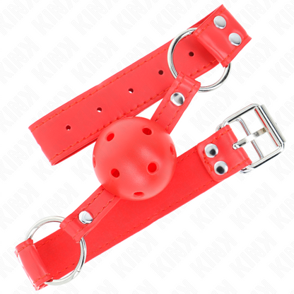 KINK - KOMPLETNÍ ČERVENÝ DUTÝ TVRDÝ RUBÍK S KULIČKAMI 62 x 2 CM