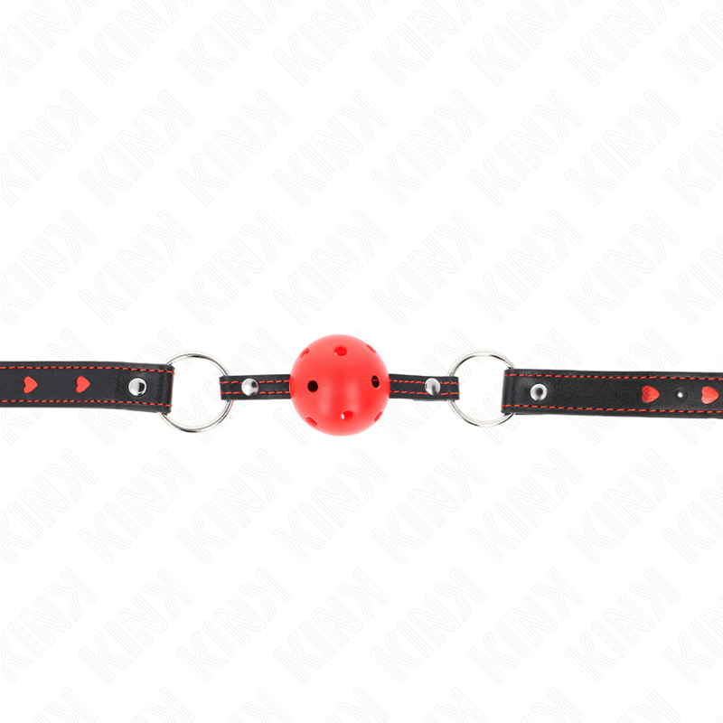 KINK - DUTÝ TVRDÝ ČERVENÝ RUBÍK S KULIČKAMI MODEL 2 65 x 2,5 CM