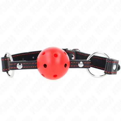 KINK - DUTÝ TVRDÝ ČERVENÝ RUBÍK S KULIČKAMI MODEL 2 65 x 2,5 CM