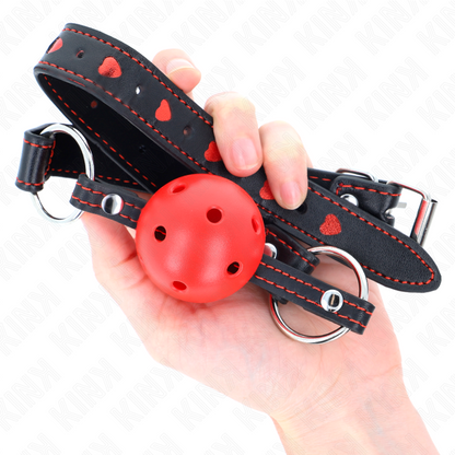 KINK - DUTÝ TVRDÝ ČERVENÝ RUBÍK S KULIČKAMI MODEL 2 65 x 2,5 CM