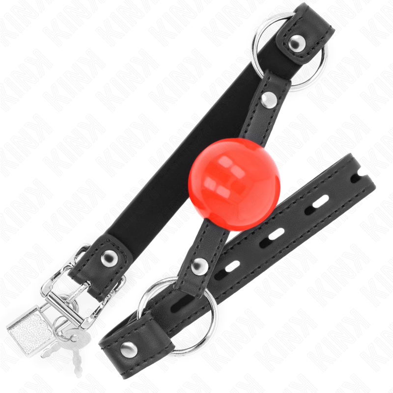 KINK - RUBÍK S KULIČKAMI 4 CM S UZAVRETÍM, ČERVENÁ KULIČKA, ČERNÝ PÁSEK 60 x 2 CM