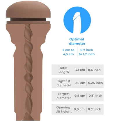 KIIROO - FEEL STROKER EXTRA TIGHT BUTT STŘEDNĚ HNĚDÝ