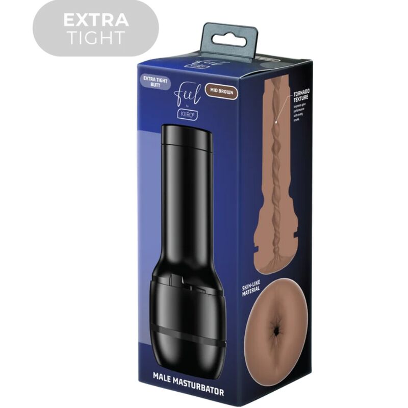 KIIROO - FEEL STROKER EXTRA TIGHT BUTT STŘEDNĚ HNĚDÝ