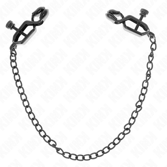 KINK - PLOCHÉ ŘETÍZKOVÉ SVORKY NA BRADAVKY ČERNÉ 30 CM