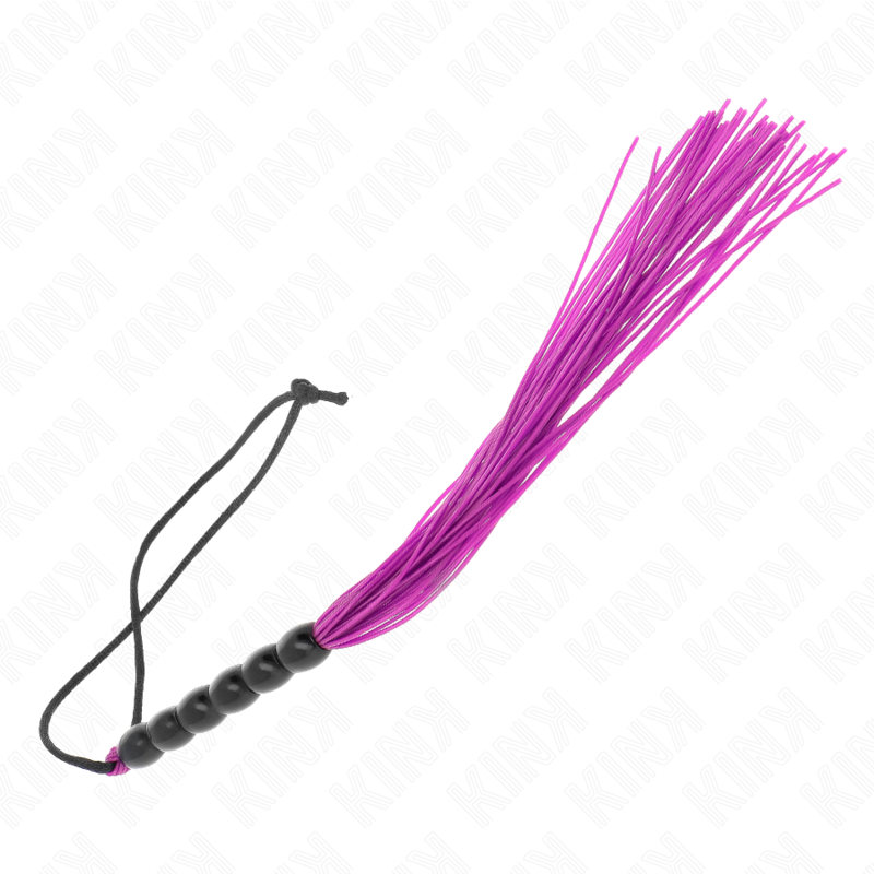 KINK - MINI SILIKONOVÝ BIČ S 6 FIALOVÝMI KORÁLKY 26 CM