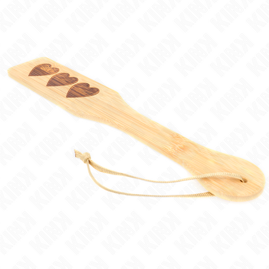 KINK - BAMBUSOVÁ PALETA S VZOREM SRDCE 32 X 5,5 CM