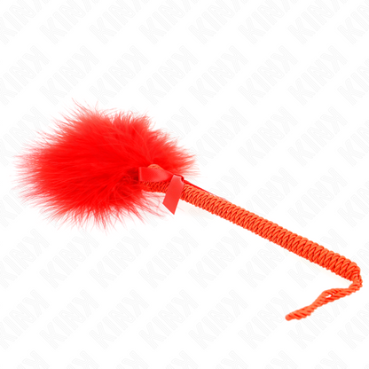 KINK - NYLONOVÁ LANOVÁ HŮLKA S LEMCHTAVÝM PÍRKEM A ČERVENOU MASTLI 25 CM