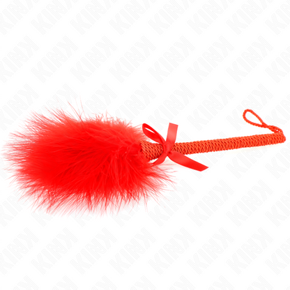 KINK - NYLONOVÁ LANOVÁ HŮLKA S LEMCHTAVÝM PÍRKEM A ČERVENOU MASTLI 25 CM