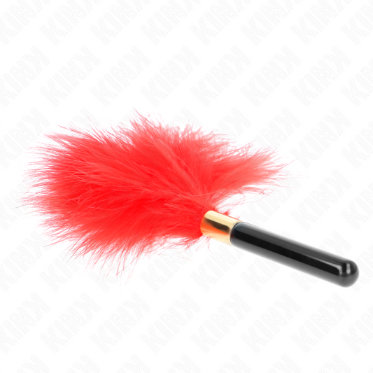 KINK - ČERVENOZLATÉ KOVOVÉ LEMCHATÍ PÍRKA 18 CM