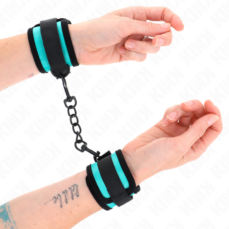 KINK - NYLONOVÉ ZÁPĚSTNÍ POVLAKY SE ZIPEM NA SUCHÝ ZIP, ČERNOMODRO, NASTAVITELNÉ 18-32 CM X 5 CM