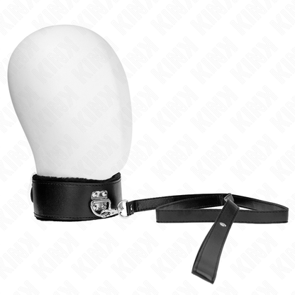 KINK - NÁHRDELNÍK S VODÍTKEM 116 CM SE STŘÍBRNÝMI CVIČKY MODEL 4 ČERNÝ NASTAVITELNÝ 40-48 CM X 6 CM