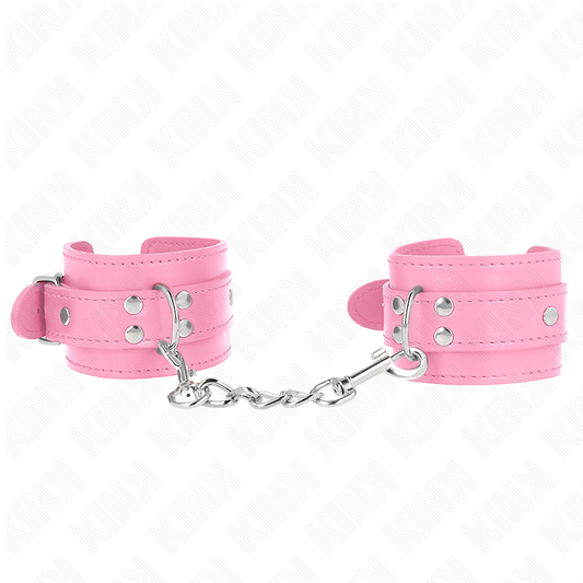 KINK - JEDNODUCHÉ ZÁPĚSTNÍ PÁSY RŮŽOVÉ NASTAVITELNÉ 20-23 CM X 5,5 CM