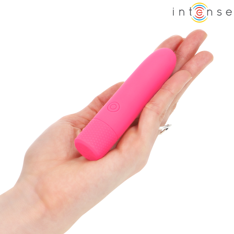 INTENSE - SYMONE USB DOBÍJECÍ VIBRACE BULLET 8 VIBRACÍ RŮŽOVÁ 10 X 2,2 CM