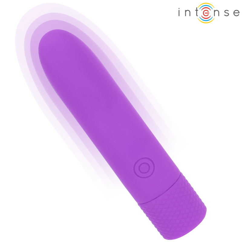 INTENSE - SYMONE USB DOBÍJECÍ VIBRACE BULLET 8 VIBRACÍ FIALOVÁ 10 X 2,2 CM