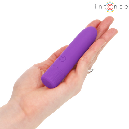 INTENSE - SYMONE USB DOBÍJECÍ VIBRACE BULLET 8 VIBRACÍ FIALOVÁ 10 X 2,2 CM
